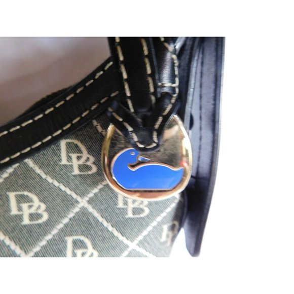 DOONEY BOURKE DB Blue/Gray Canvas Black Leather - Picture 5 of 8